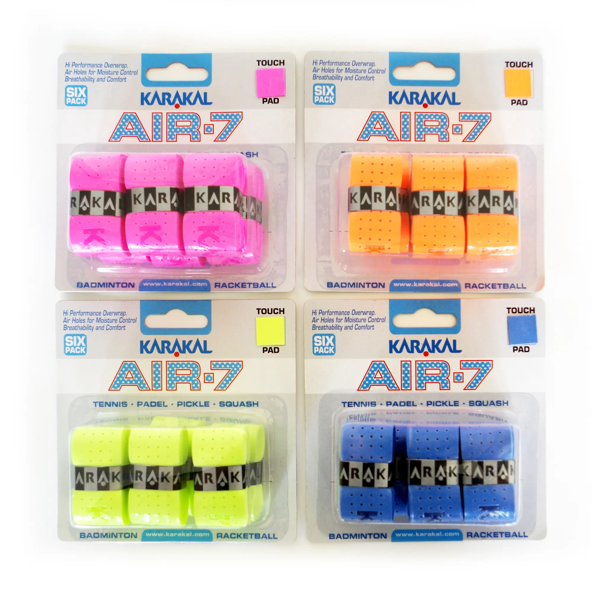 Karakal Air-7 Overwrap Racket Grip – 6 Pack - Image 2